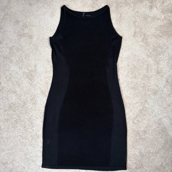 Calvin Klein Dresses & Skirts - Marc New York Dress Womens M Black Ribbed Bodycon Business Basic Office Funeral